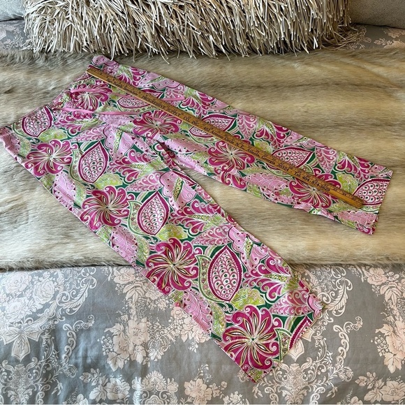 VERA BRADLEY Pinwheel Pink 2008 Pajama Bottoms Green Lightweight Floral Y2K - Picture 5 of 14